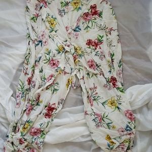 Tie front and ankle genie pants